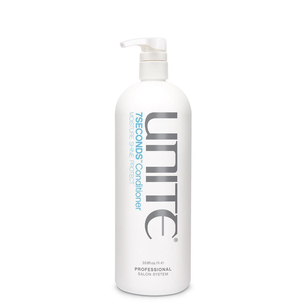 Unite 7SECONDS Conditioner bottle with a white background.